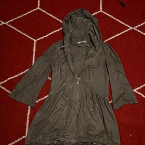 Miilla Clothing Charcoal Hooded Utility Jacket